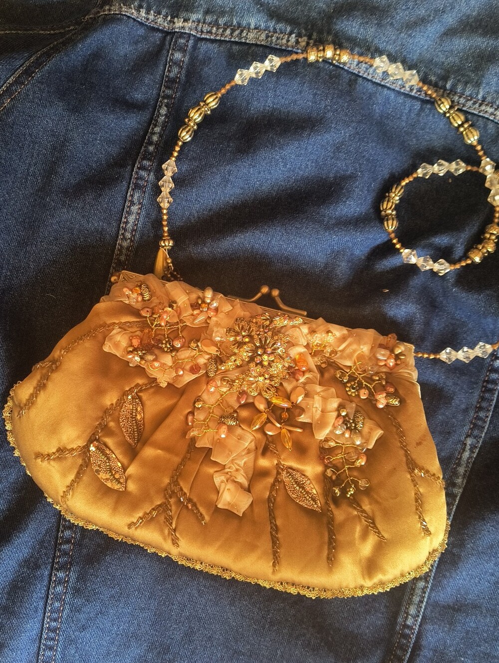 Mary Frances Beaded Floral Mini Bag
